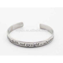 Fashion Friendship Bracelet bracelet en acier inoxydable avec des mots gravés